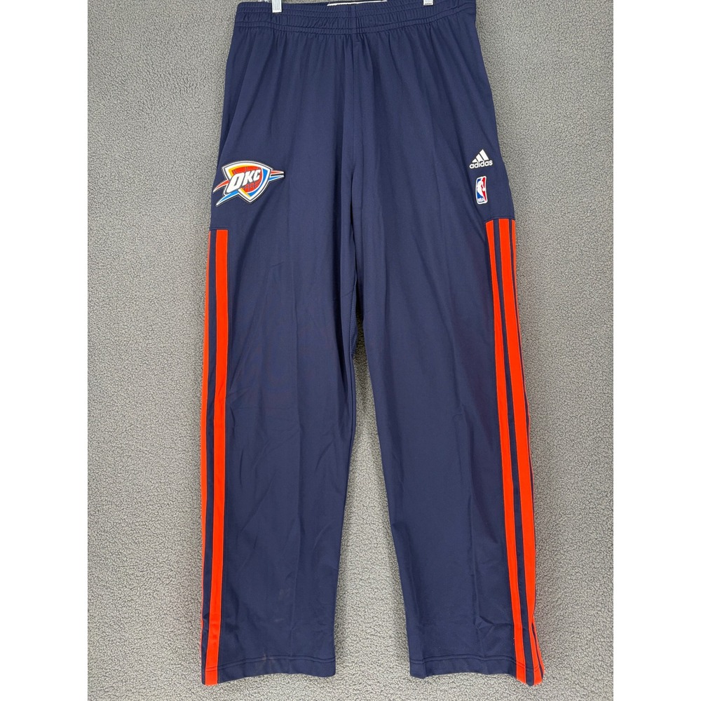 Adidas NBA Oklahoma City Thunder Warmup Pants Navy Blue Mens 2XL F12NBAP903AD